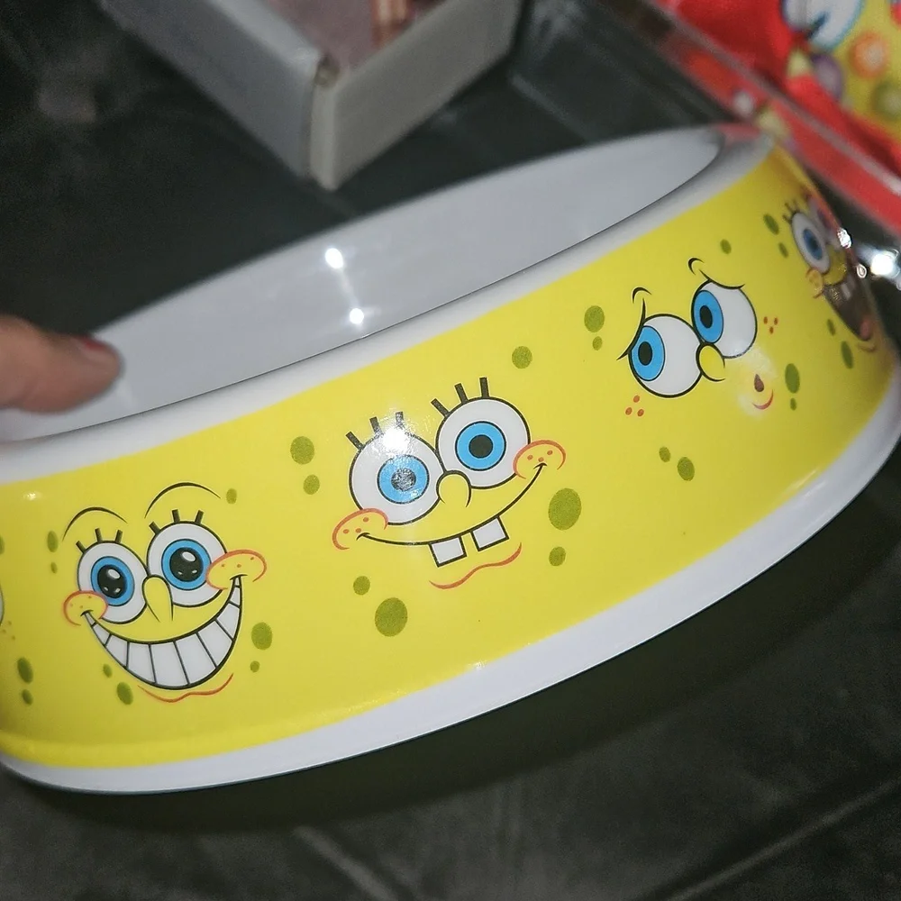 SpongeBob SquarePants vintage PET DOG CAT Bowl - Yellow